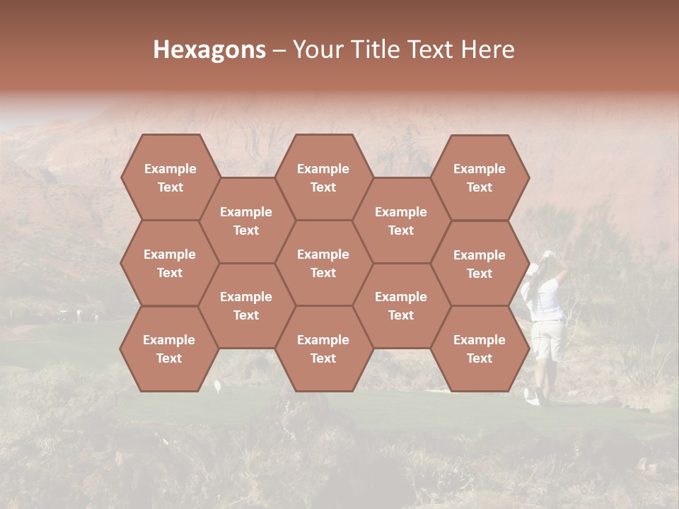 Golfing In The Desert PowerPoint Template