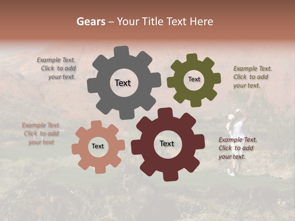 Golfing In The Desert PowerPoint Template