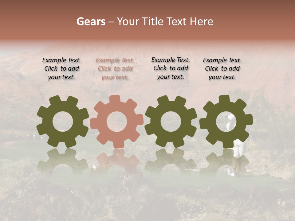 Golfing In The Desert PowerPoint Template