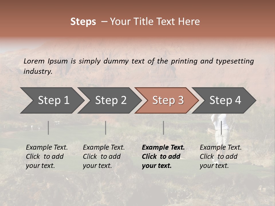 Golfing In The Desert PowerPoint Template