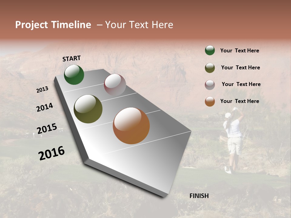 Golfing In The Desert PowerPoint Template