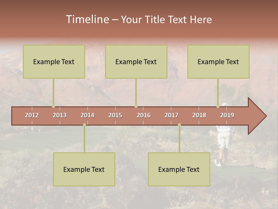 Golfing In The Desert PowerPoint Template