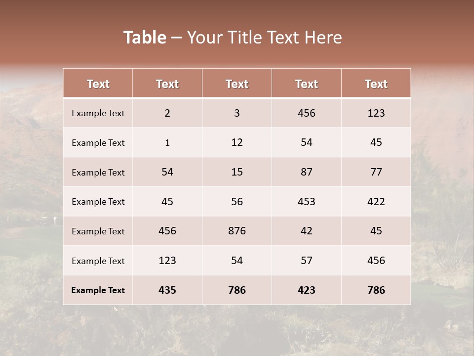 Golfing In The Desert PowerPoint Template