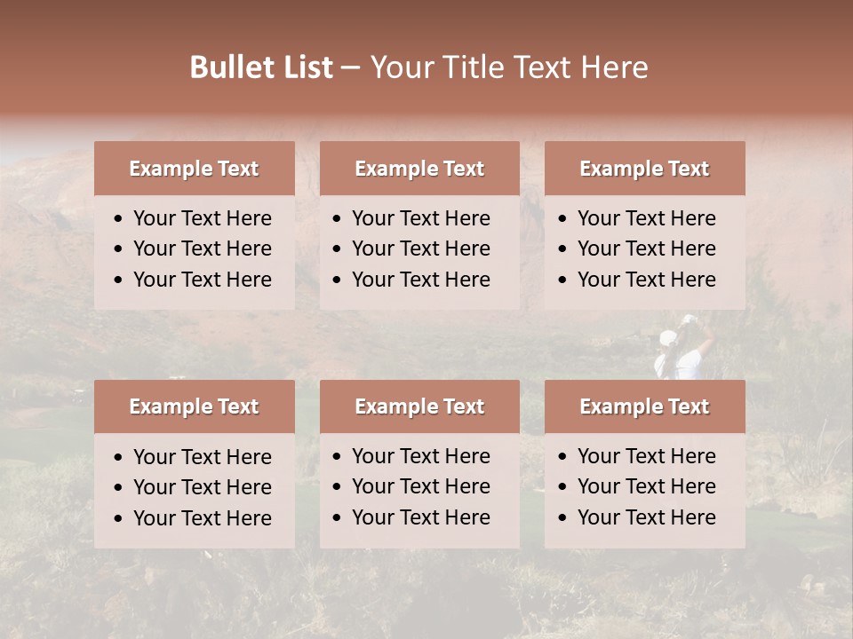 Golfing In The Desert PowerPoint Template