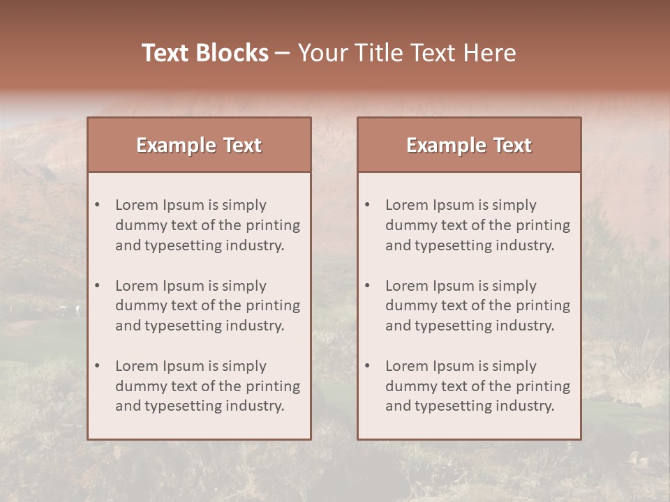 Golfing In The Desert PowerPoint Template