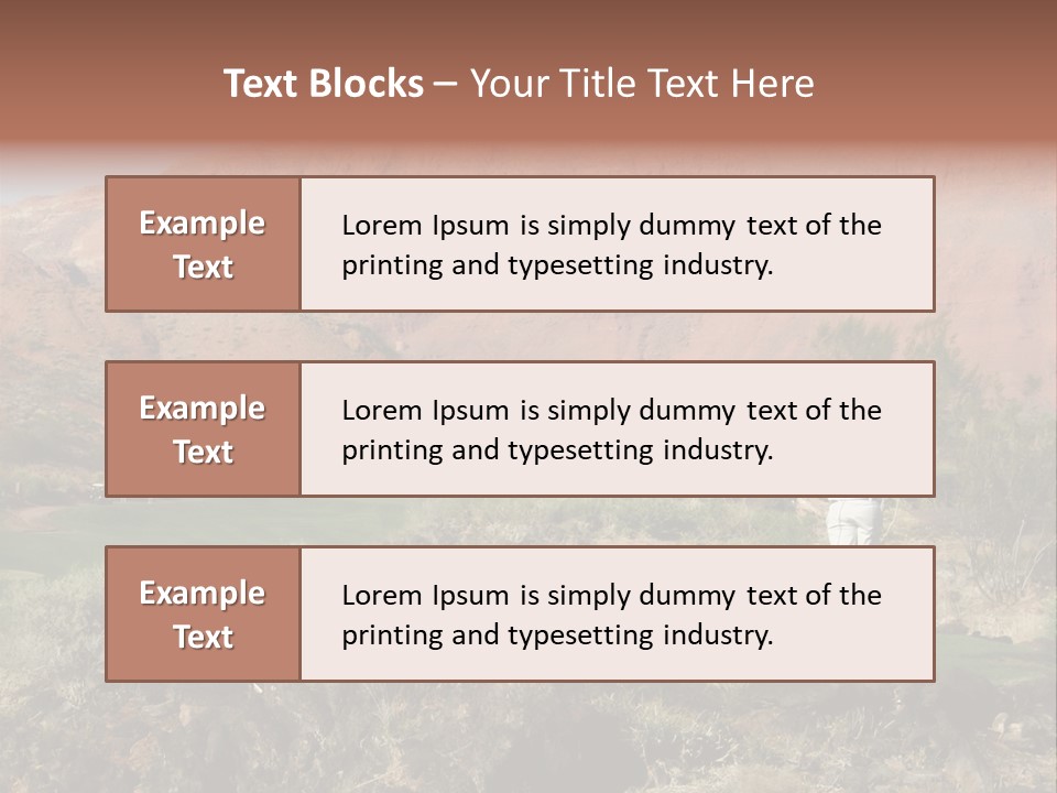 Golfing In The Desert PowerPoint Template