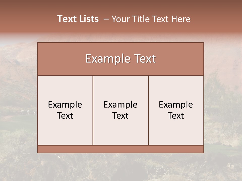 Golfing In The Desert PowerPoint Template