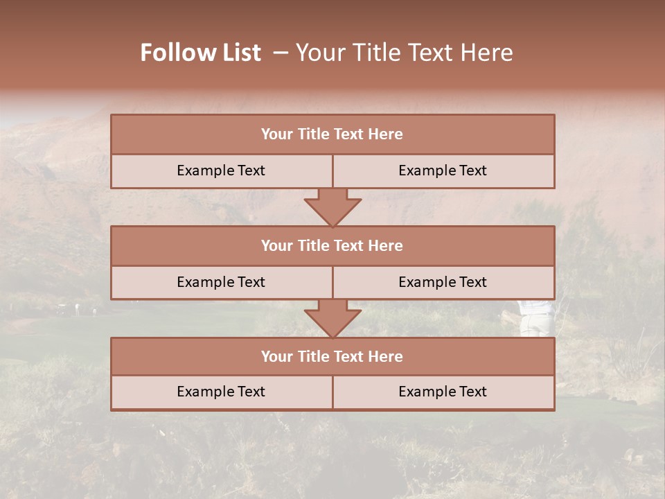 Golfing In The Desert PowerPoint Template