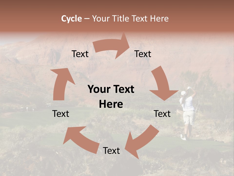 Golfing In The Desert PowerPoint Template
