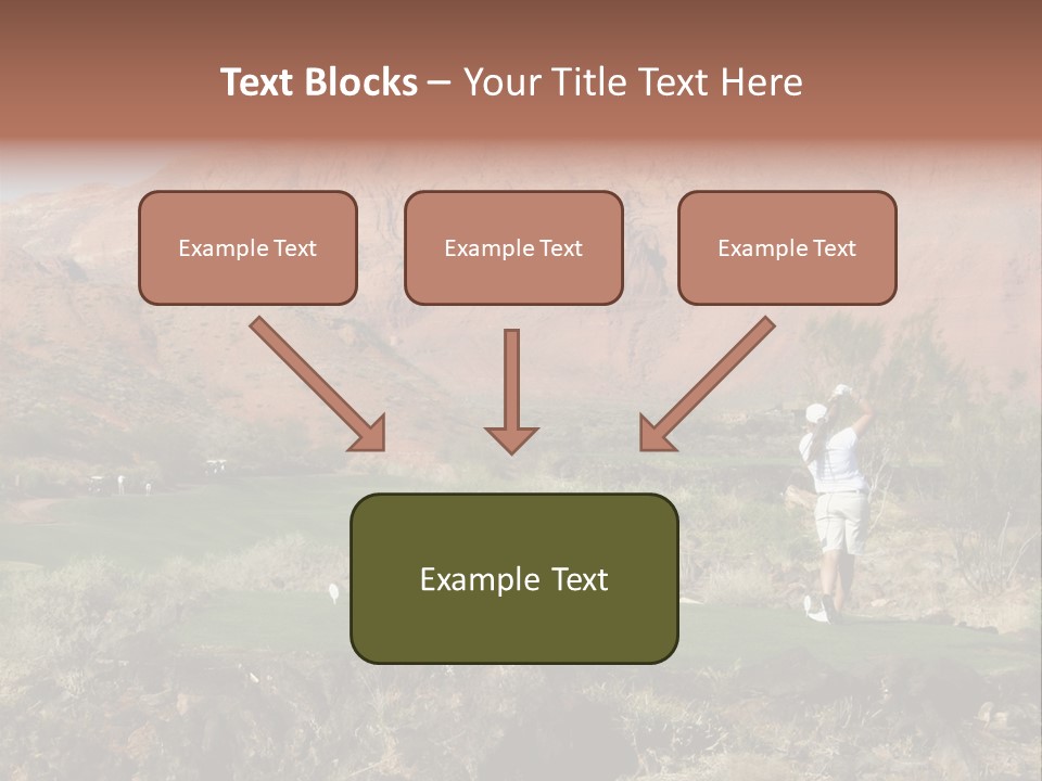 Golfing In The Desert PowerPoint Template