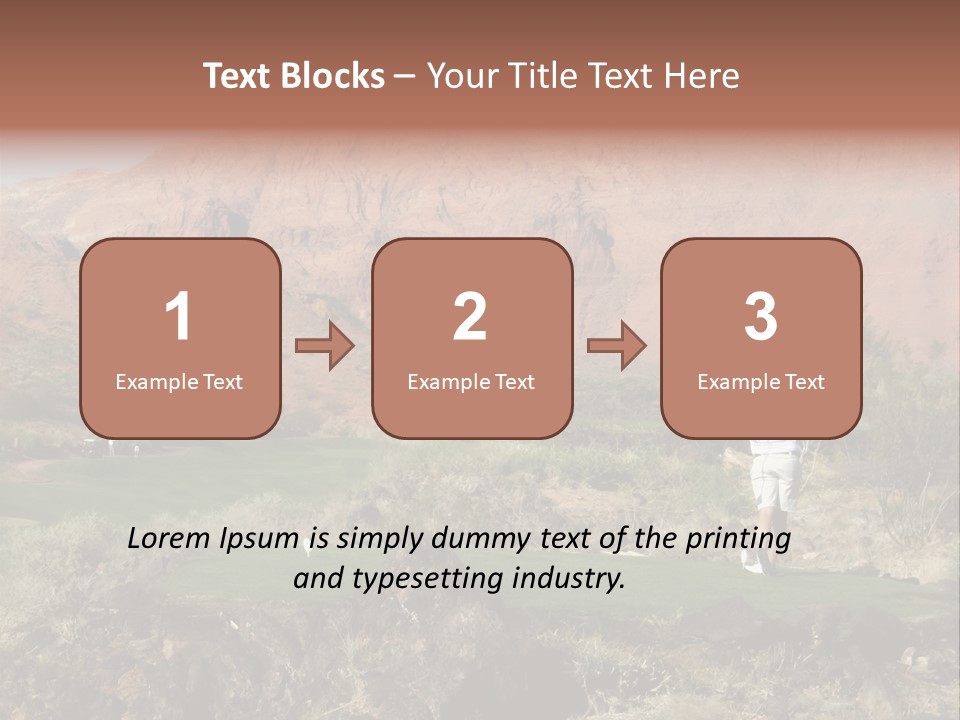 Golfing In The Desert PowerPoint Template
