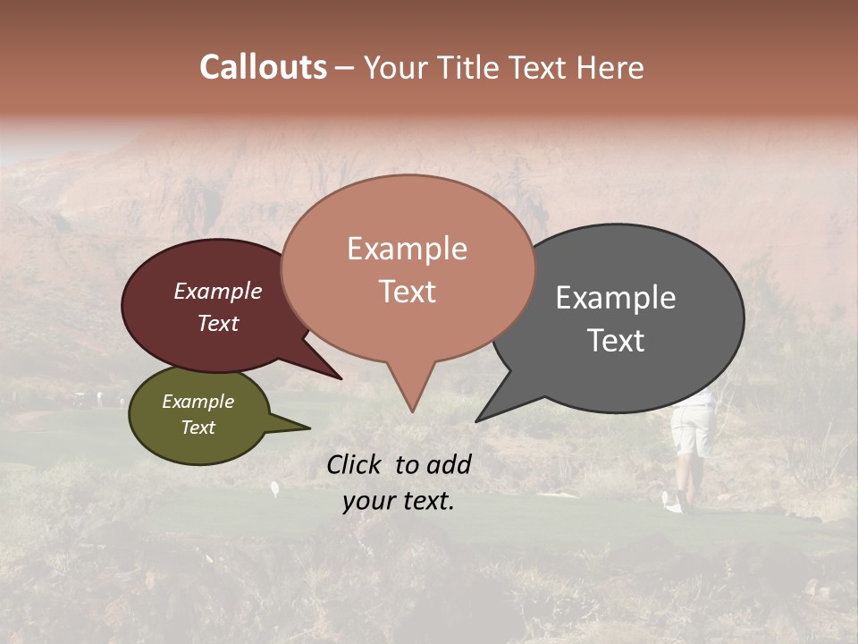 Golfing In The Desert PowerPoint Template