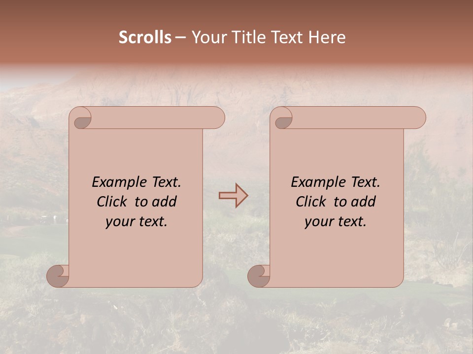 Golfing In The Desert PowerPoint Template