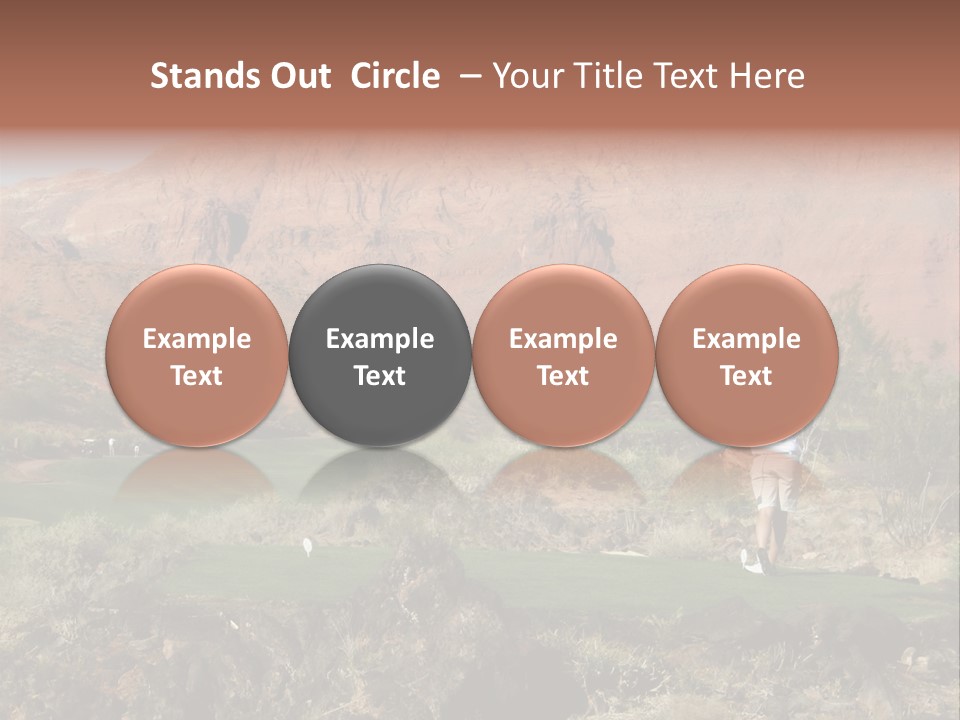 Golfing In The Desert PowerPoint Template