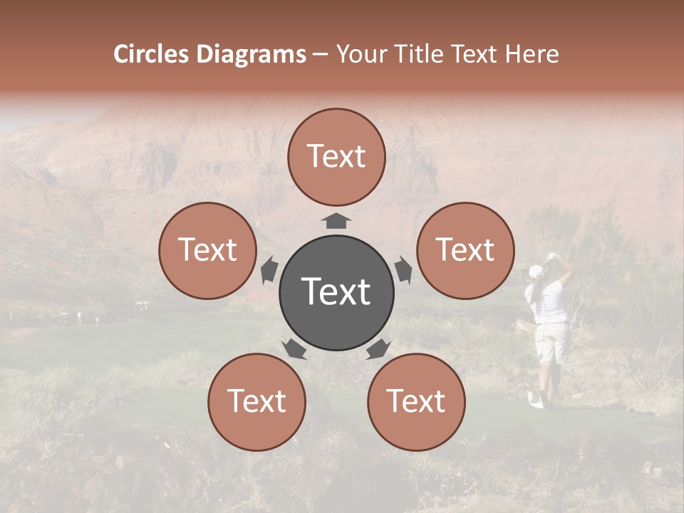 Golfing In The Desert PowerPoint Template