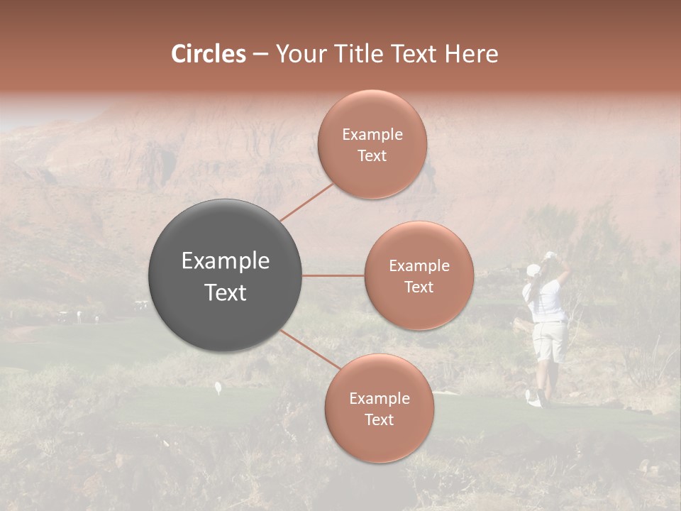 Golfing In The Desert PowerPoint Template