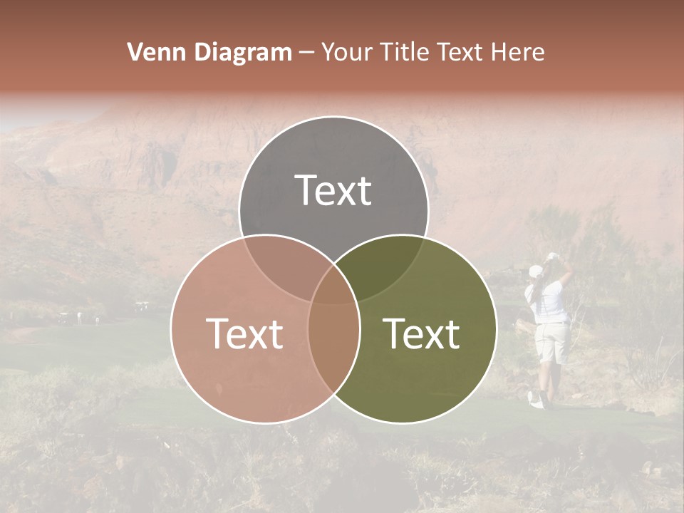 Golfing In The Desert PowerPoint Template