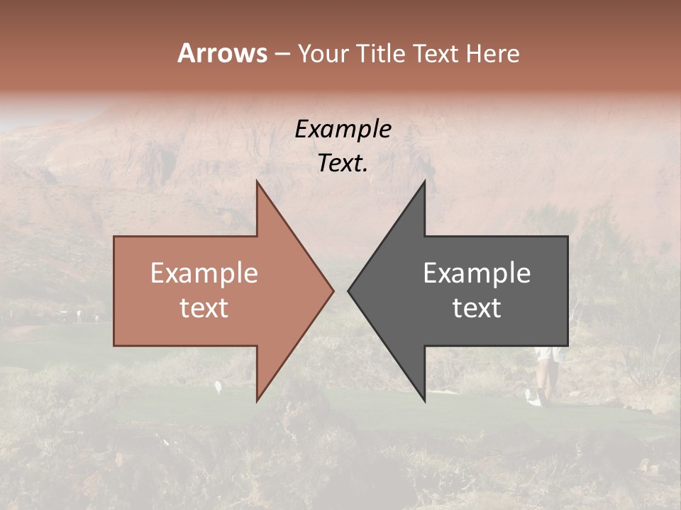 Golfing In The Desert PowerPoint Template