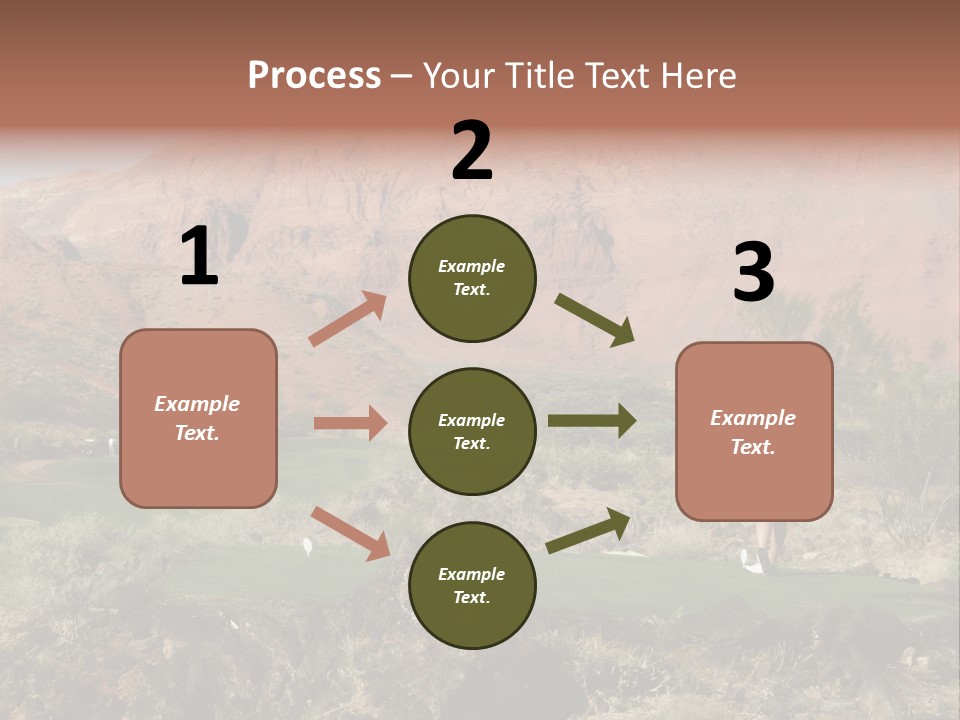 Golfing In The Desert PowerPoint Template