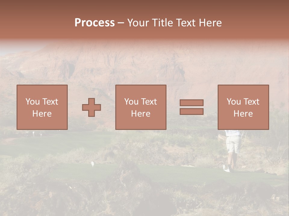 Golfing In The Desert PowerPoint Template