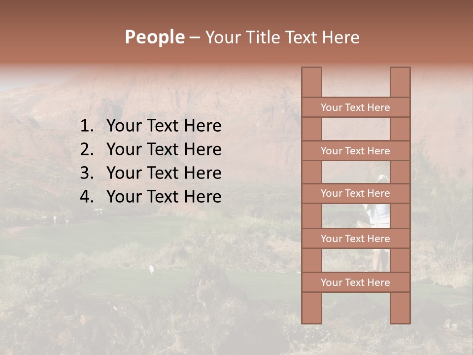 Golfing In The Desert PowerPoint Template