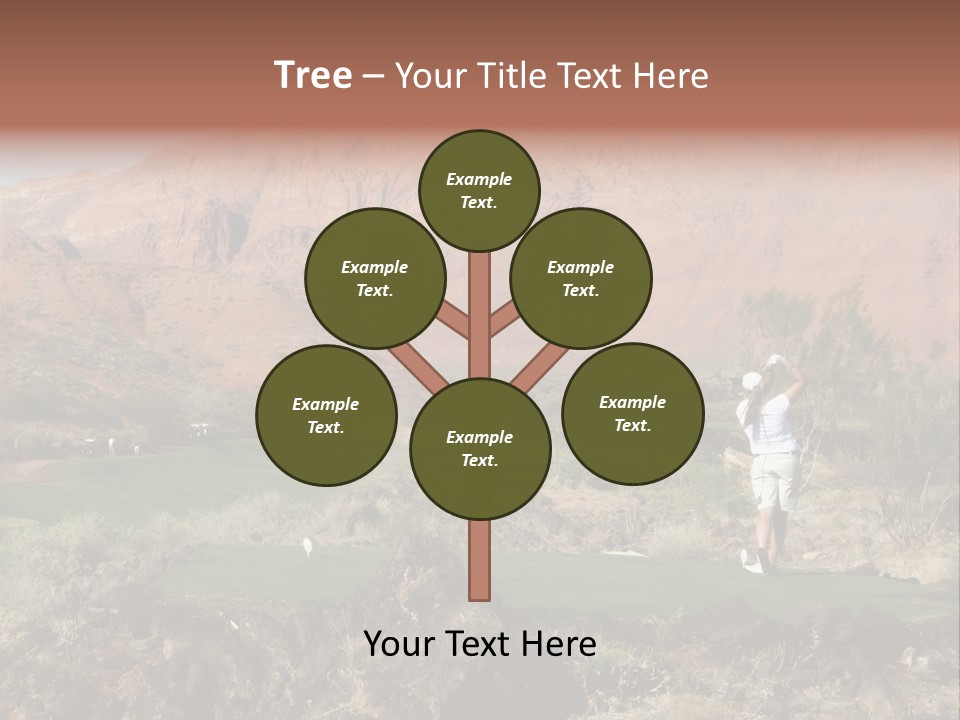 Golfing In The Desert PowerPoint Template