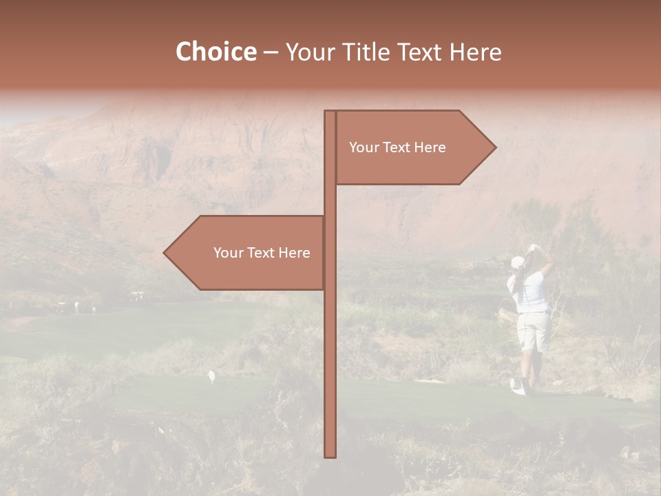 Golfing In The Desert PowerPoint Template