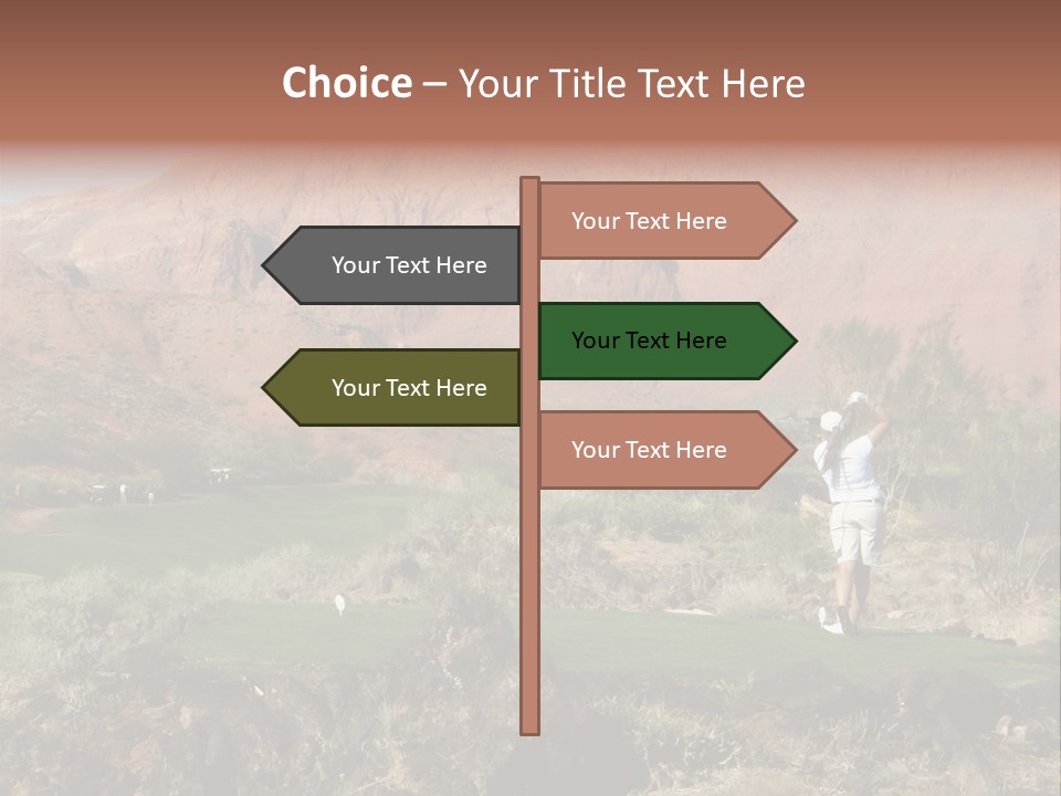 Golfing In The Desert PowerPoint Template