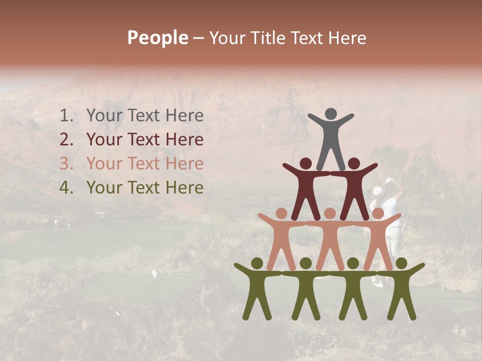 Golfing In The Desert PowerPoint Template
