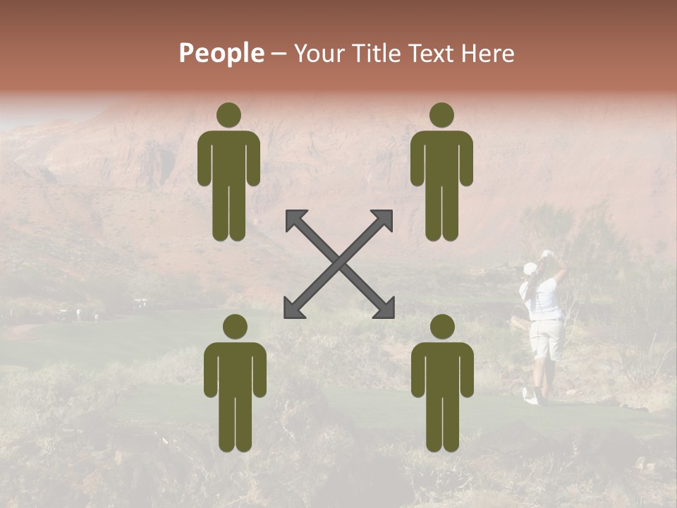 Golfing In The Desert PowerPoint Template