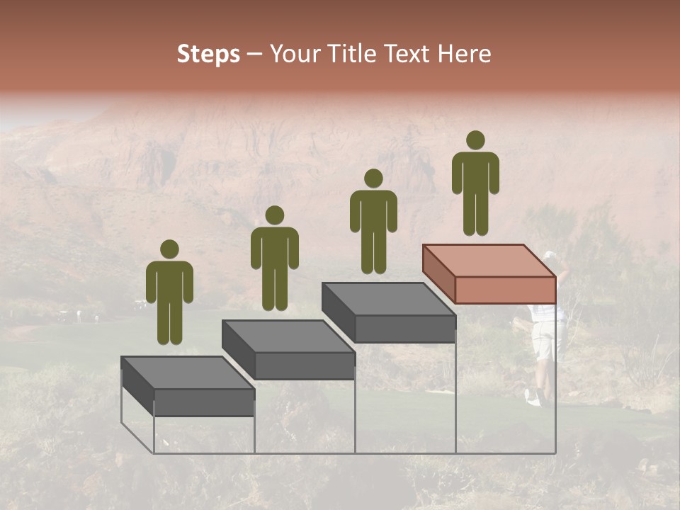 Golfing In The Desert PowerPoint Template