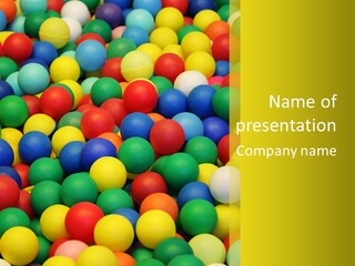 Background, Colorful Plastic Balls On Children's Playground PowerPoint Template