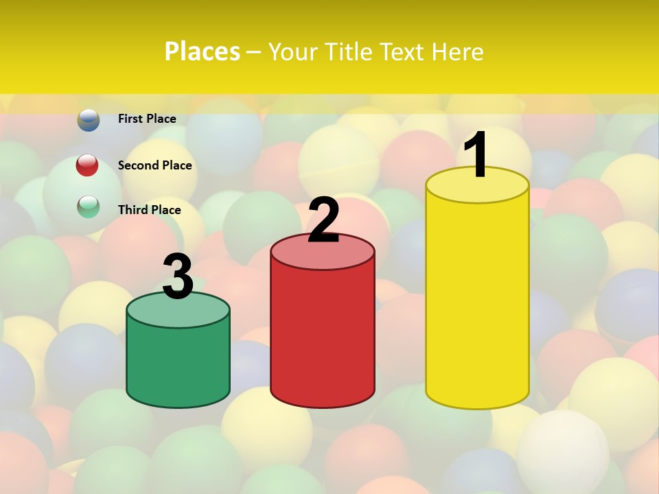 Background, Colorful Plastic Balls On Children's Playground PowerPoint Template