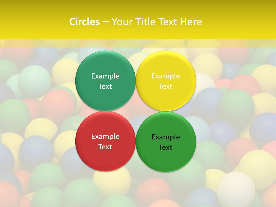 Background, Colorful Plastic Balls On Children's Playground PowerPoint Template