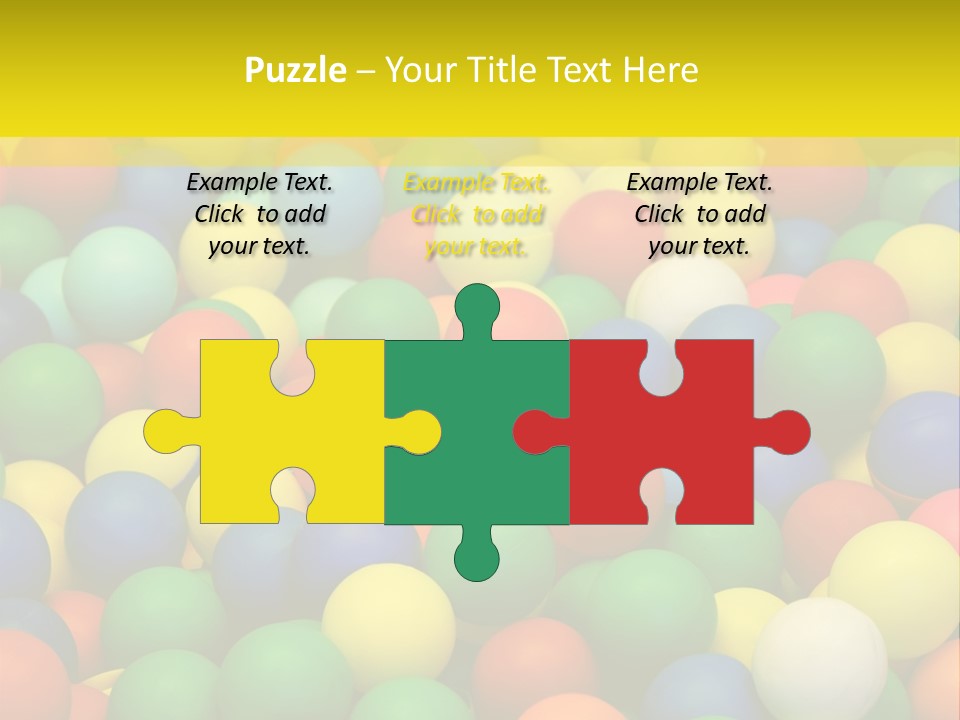 Background, Colorful Plastic Balls On Children's Playground PowerPoint Template