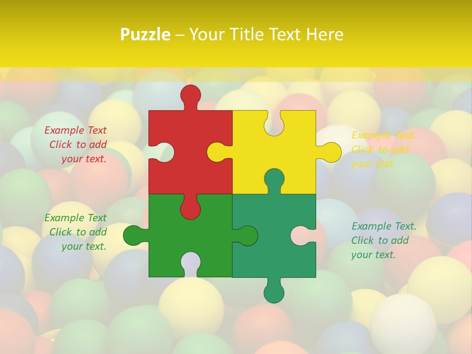 Background, Colorful Plastic Balls On Children's Playground PowerPoint Template