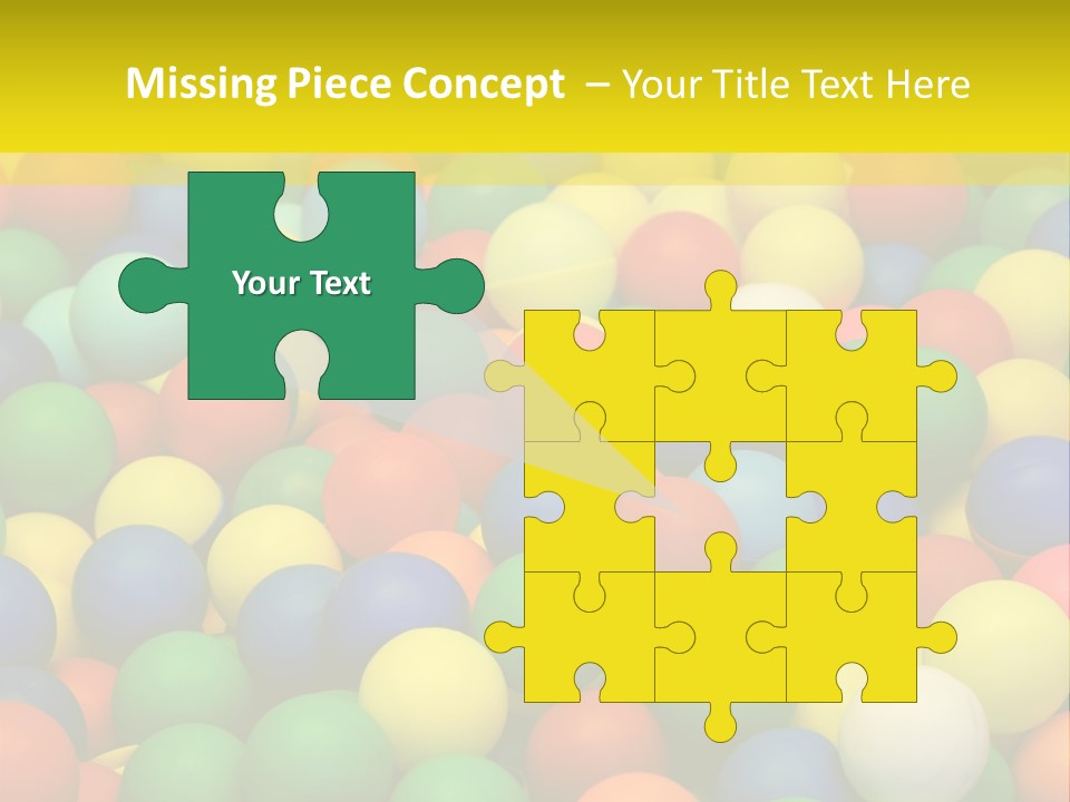 Background, Colorful Plastic Balls On Children's Playground PowerPoint Template