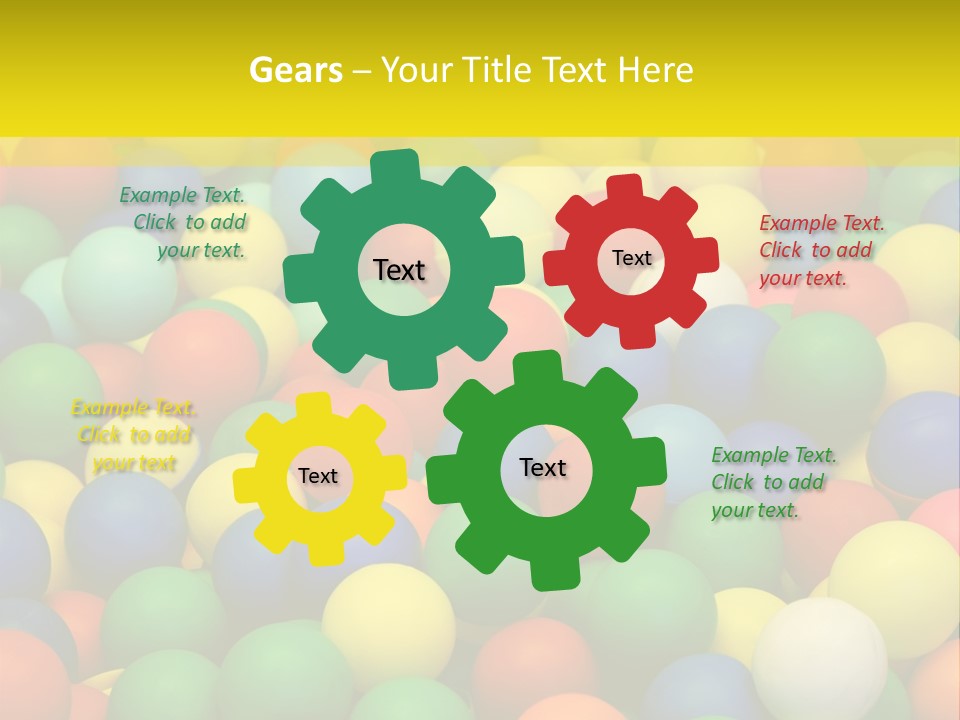 Background, Colorful Plastic Balls On Children's Playground PowerPoint Template