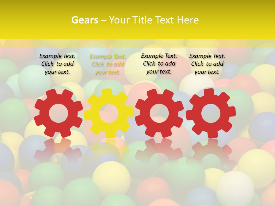 Background, Colorful Plastic Balls On Children's Playground PowerPoint Template