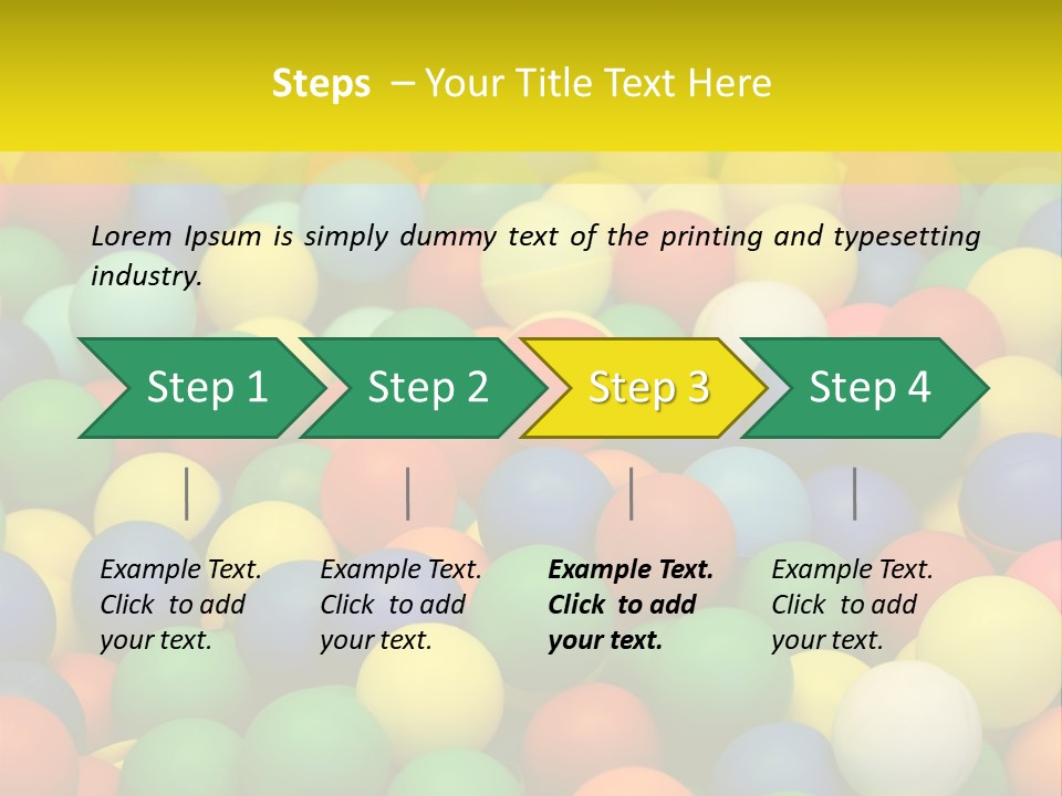 Background, Colorful Plastic Balls On Children's Playground PowerPoint Template