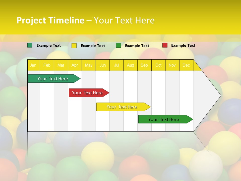Background, Colorful Plastic Balls On Children's Playground PowerPoint Template