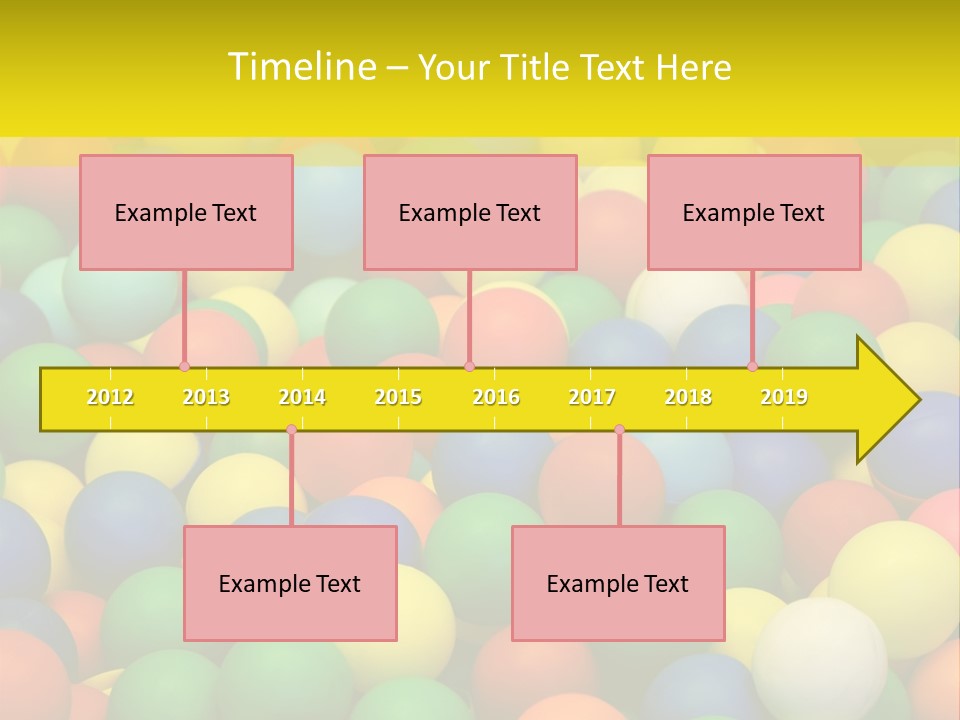 Background, Colorful Plastic Balls On Children's Playground PowerPoint Template