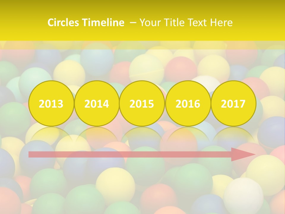 Background, Colorful Plastic Balls On Children's Playground PowerPoint Template