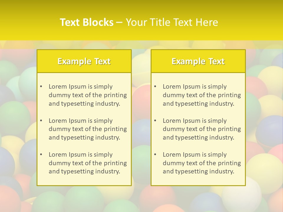 Background, Colorful Plastic Balls On Children's Playground PowerPoint Template