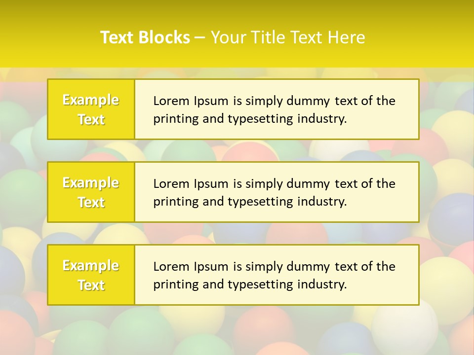 Background, Colorful Plastic Balls On Children's Playground PowerPoint Template