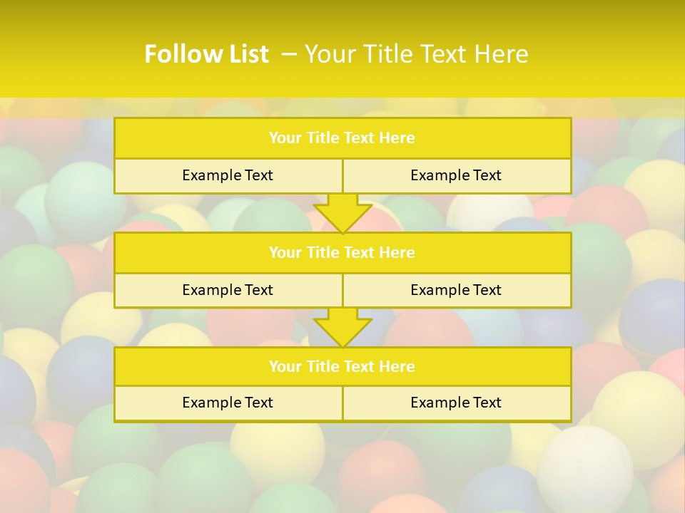 Background, Colorful Plastic Balls On Children's Playground PowerPoint Template