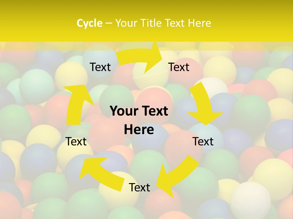 Background, Colorful Plastic Balls On Children's Playground PowerPoint Template