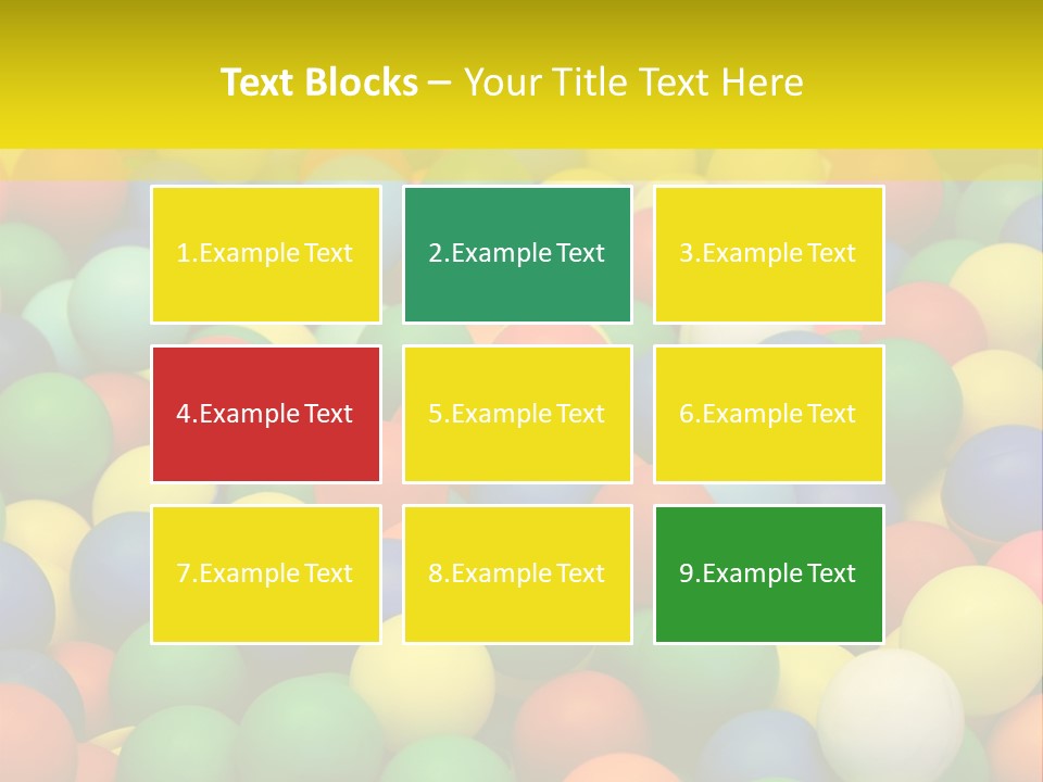 Background, Colorful Plastic Balls On Children's Playground PowerPoint Template