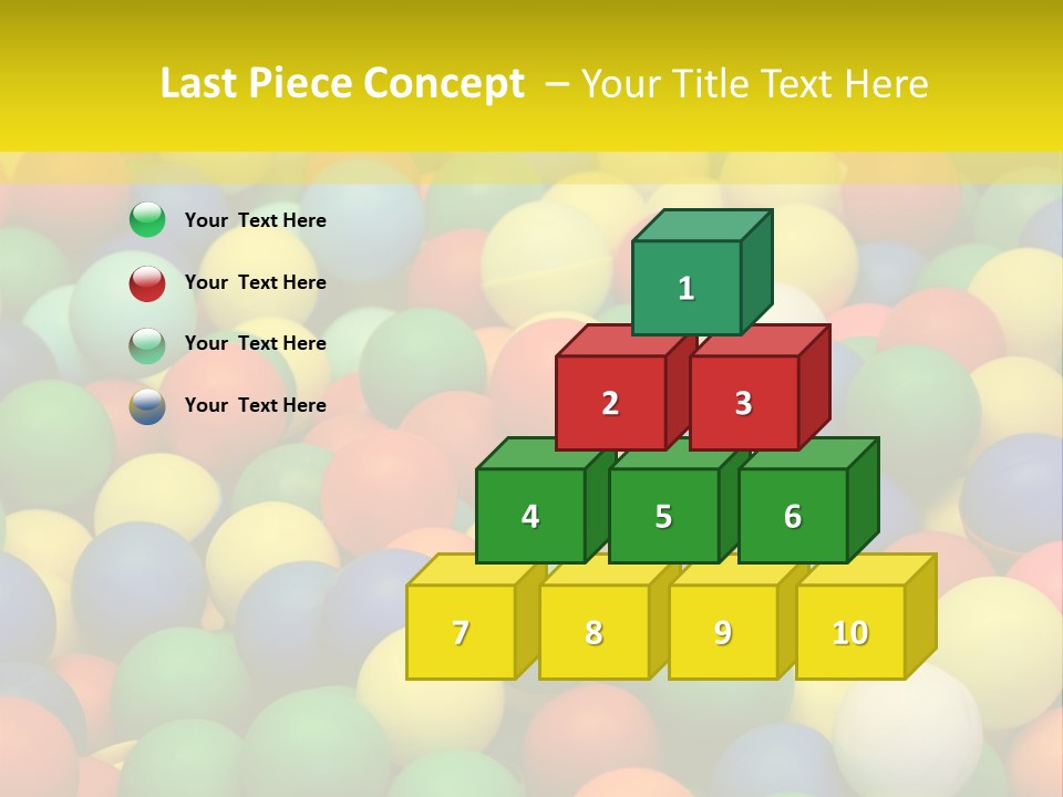 Background, Colorful Plastic Balls On Children's Playground PowerPoint Template