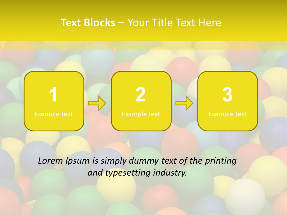 Background, Colorful Plastic Balls On Children's Playground PowerPoint Template